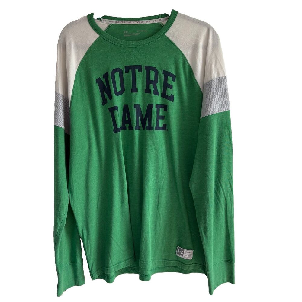 Notre Dame Football Fighting Irish Men’s XL Under Armour Long Sleeve T-Shirt